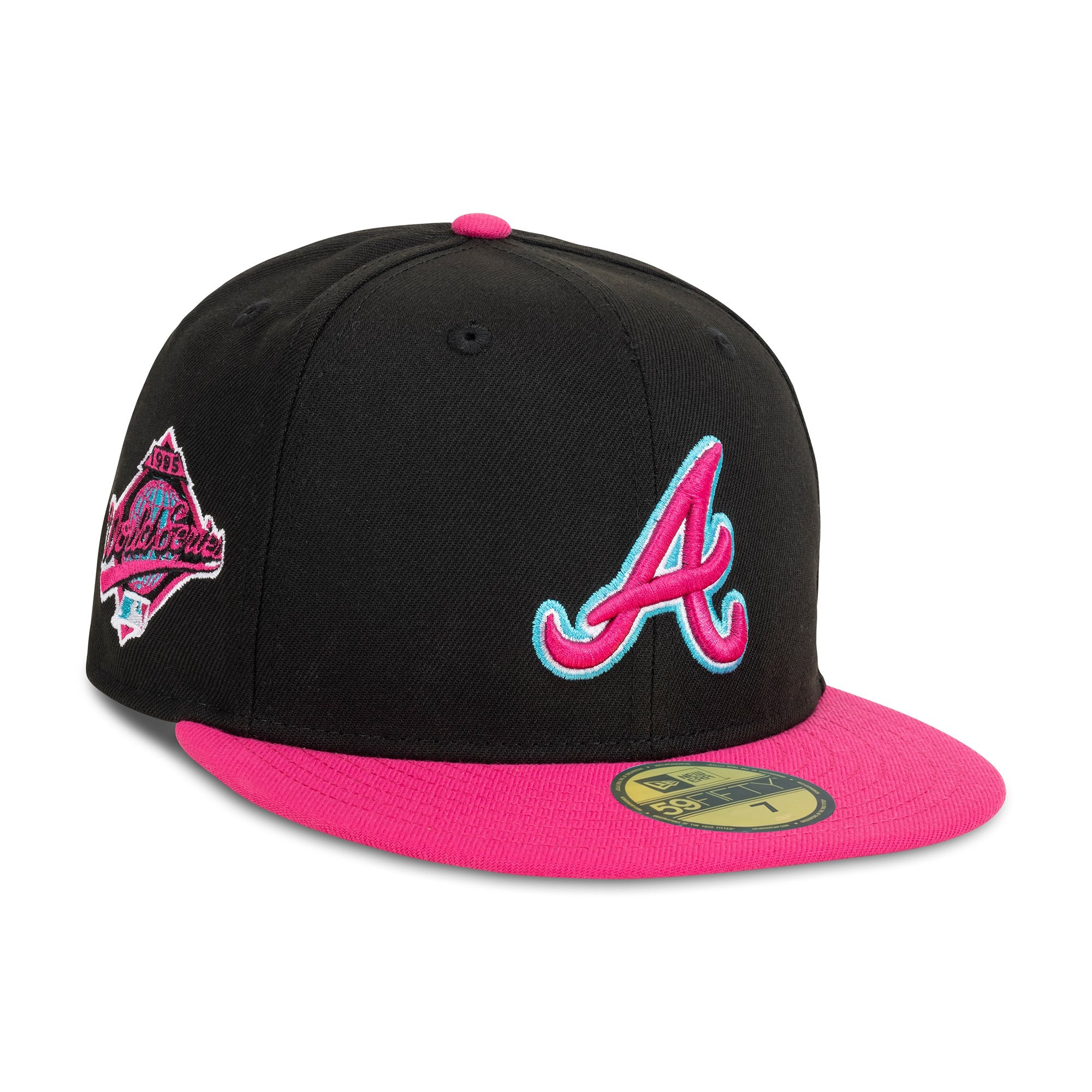 New Era Men Atlanta Braves Hat (Creamy Black), Creamy Black / 8