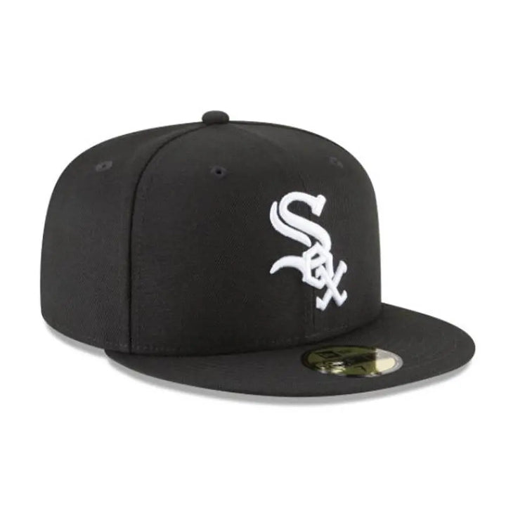 New Era Chicago White Sox Black On White 59Fifty Fitted Hat-Nexus Clothing