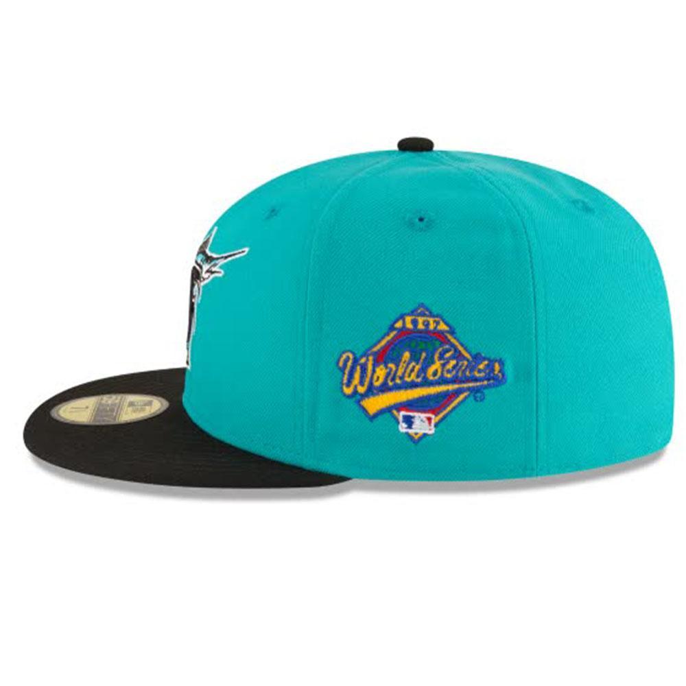 New Era FLORIDA MARLINS WORLD SERIES TEAL WOOL 59FIFTY FITTED 5