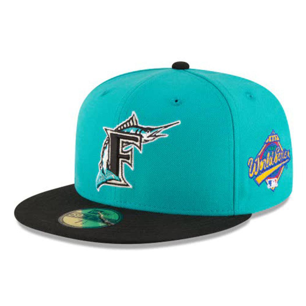 New Era Florida Marlins World Series Teal Wool 59FIFTY Fitted (Teal)-Teal-7-Nexus Clothing