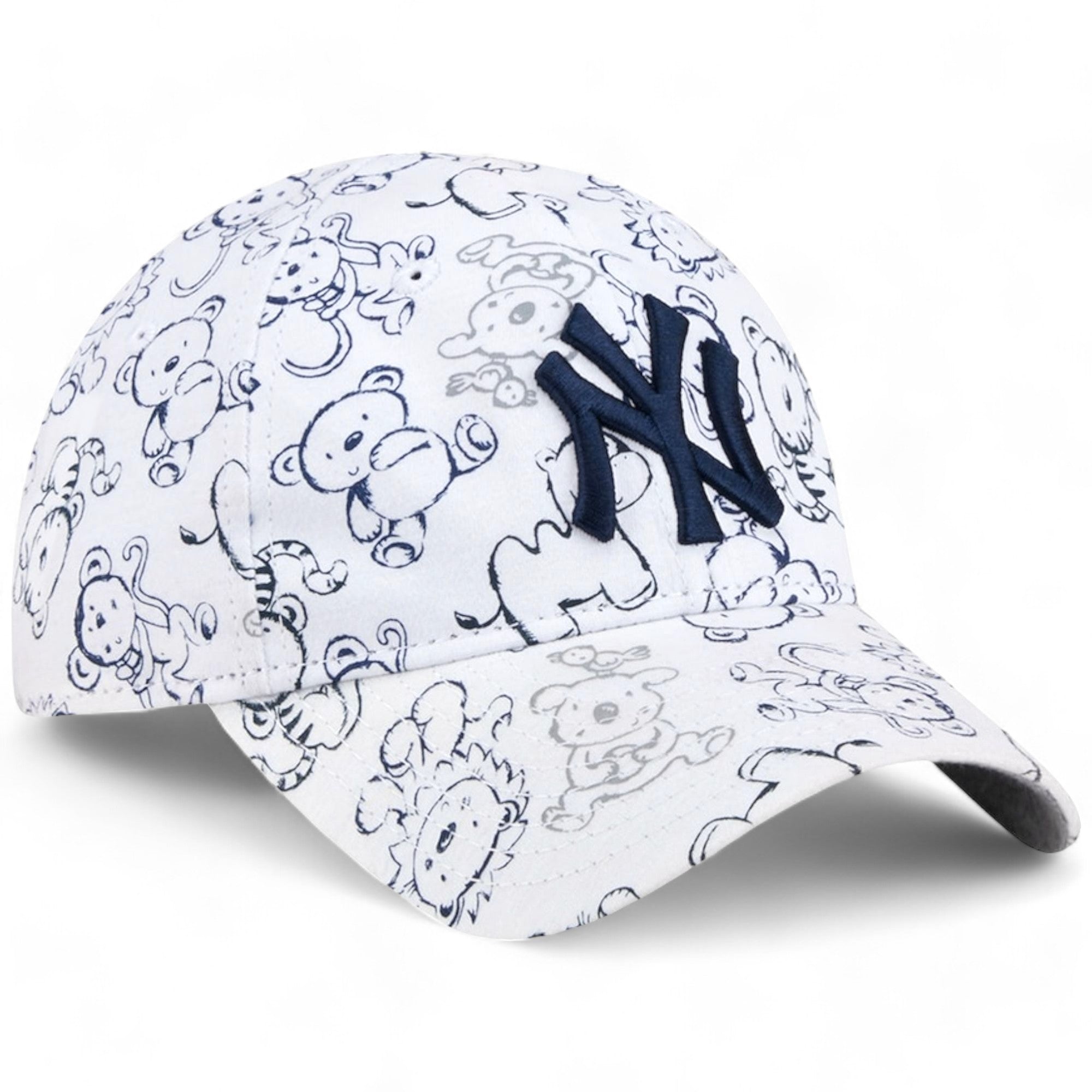 New Era Kids New York Yankees Toddler Animal 9FORTY Flex Hat (White)-Nexus Clothing