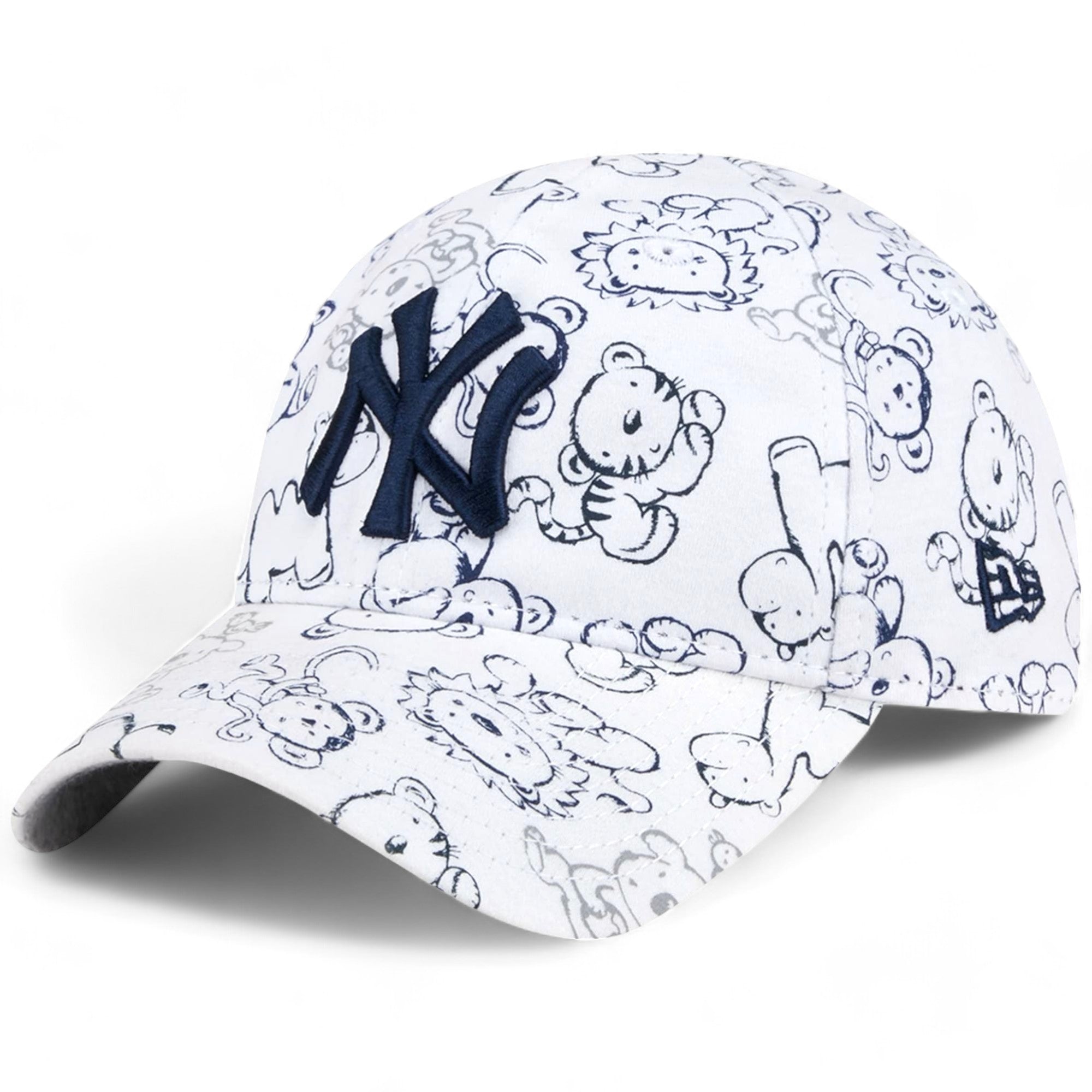 New Era Kids New York Yankees Toddler Animal 9FORTY Flex Hat (White)-White-Child-Nexus Clothing