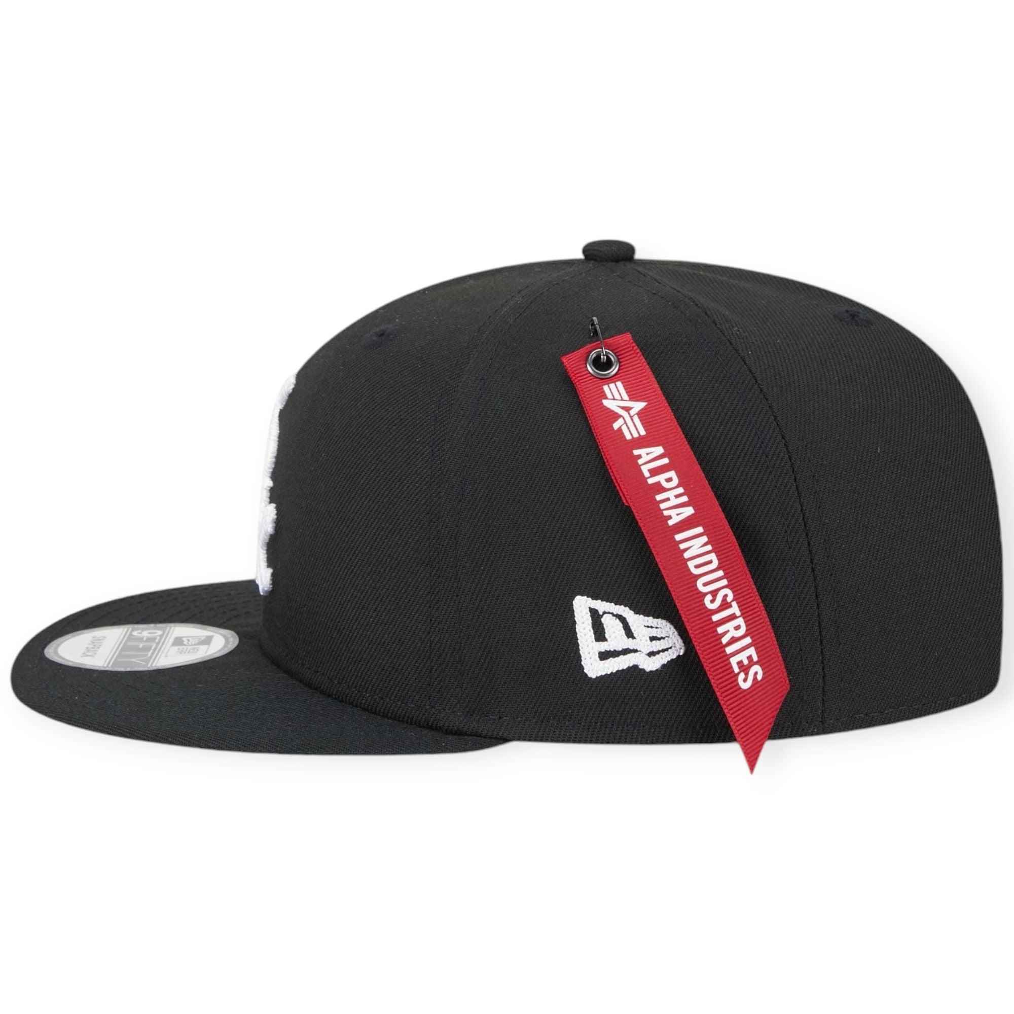 New Era Men Alpha Industries Collaboration 9FIFTY Snapback (Black)-Black-OneSize-Nexus Clothing