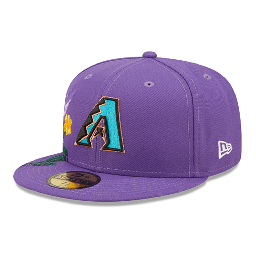 New Era Men Arizona Diamondbacks Blooming 59FIFTY Fitted (Purple)-Purple-7-Nexus Clothing