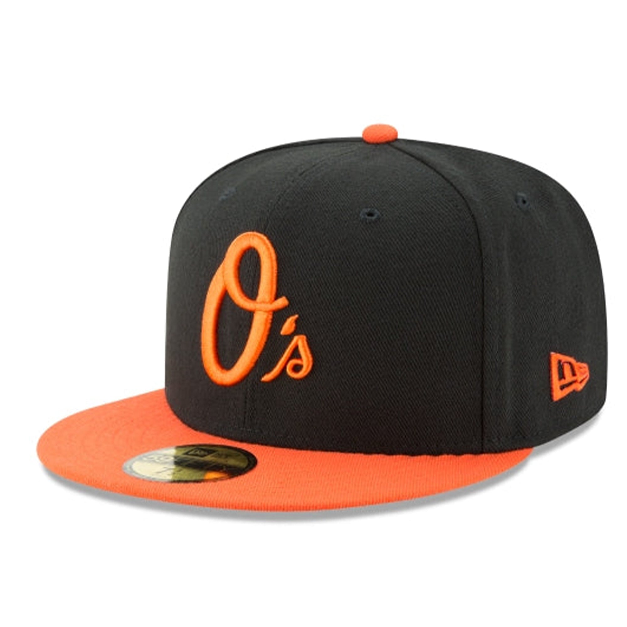 New Era Men Baltimore Orioles Fitted Hat (Black Orange)-Black Orange-7-Nexus Clothing