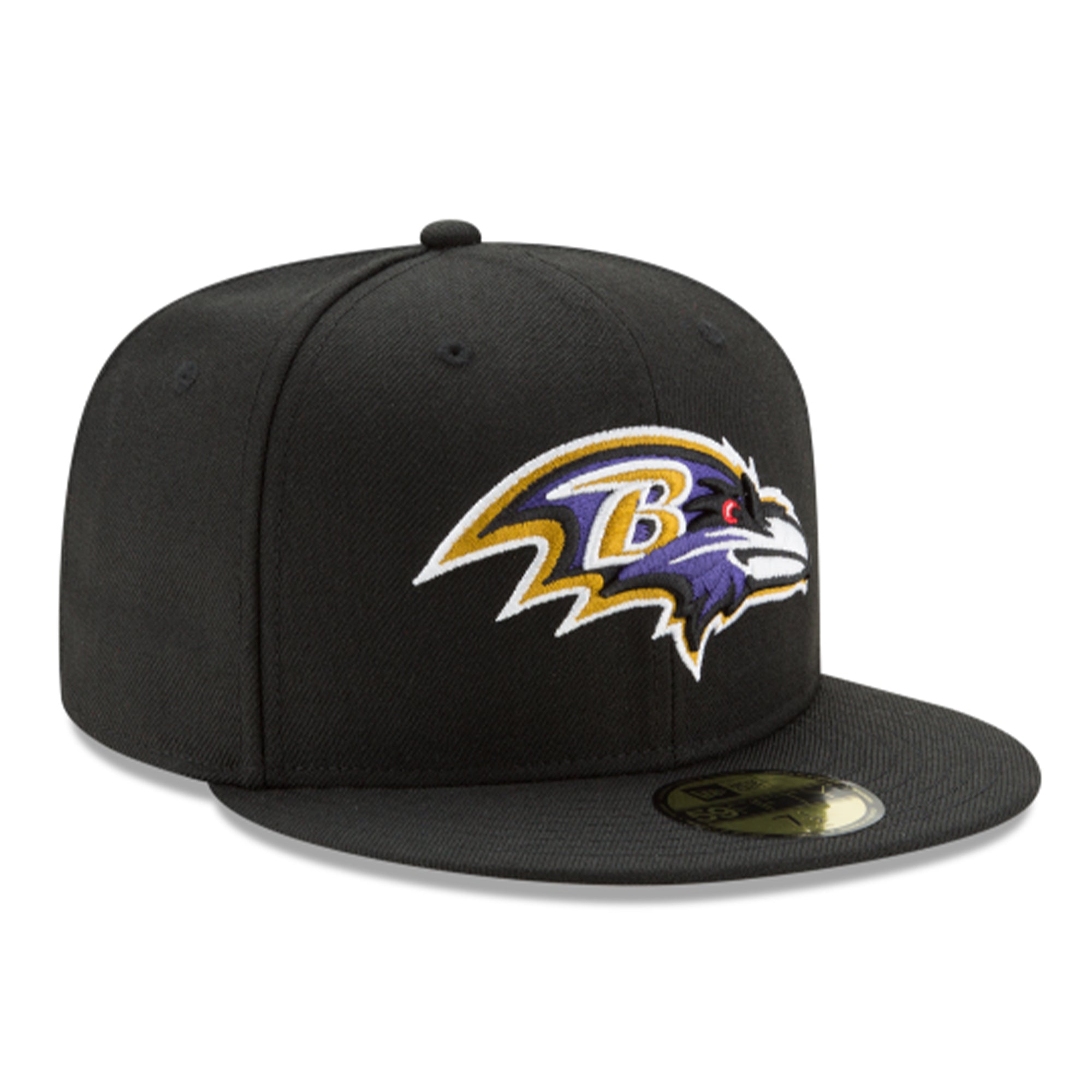 New Era Men Baltimore Raven Fitted Hat (Black)-Nexus Clothing
