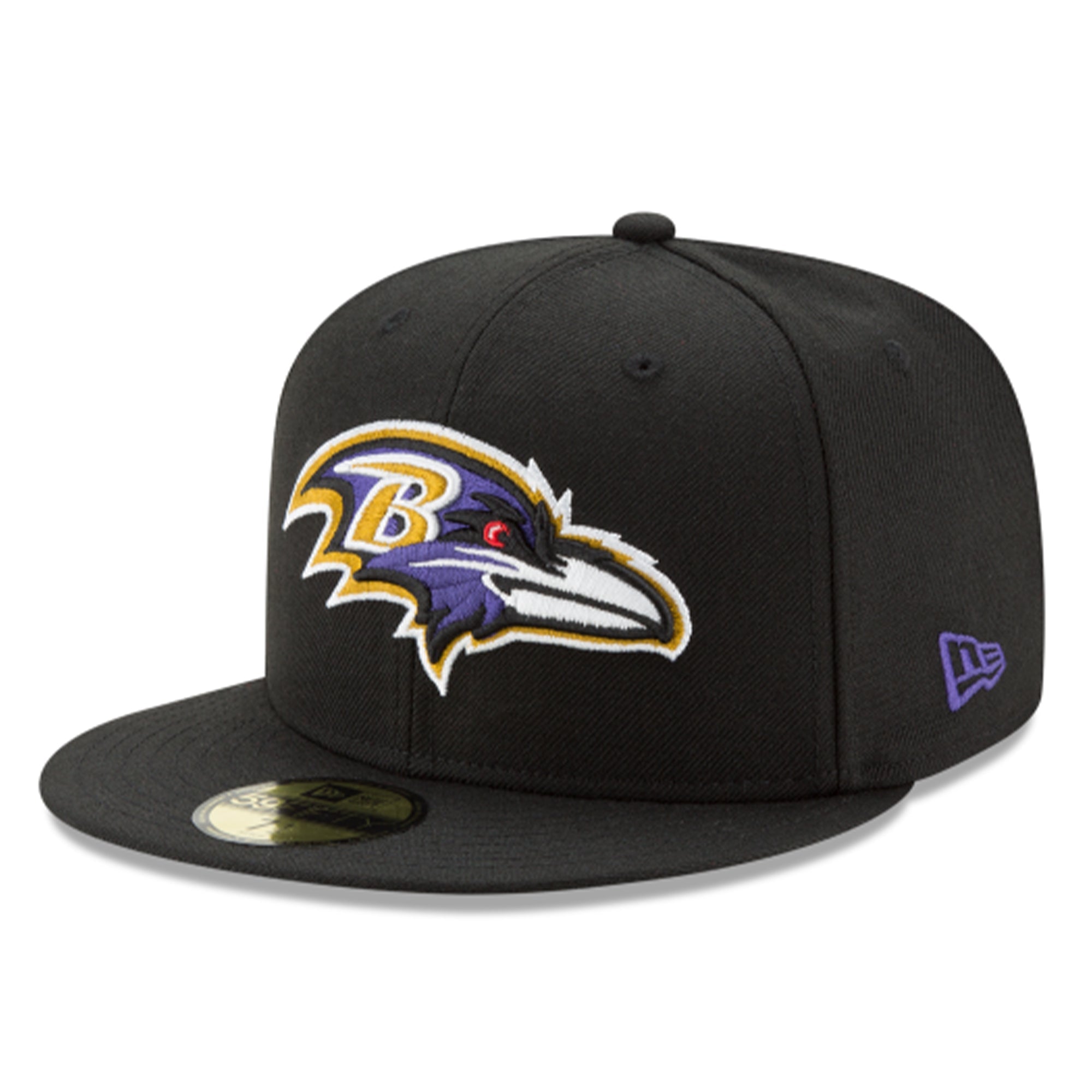 New Era Men Baltimore Raven Fitted Hat (Black)-Black-7-Nexus Clothing