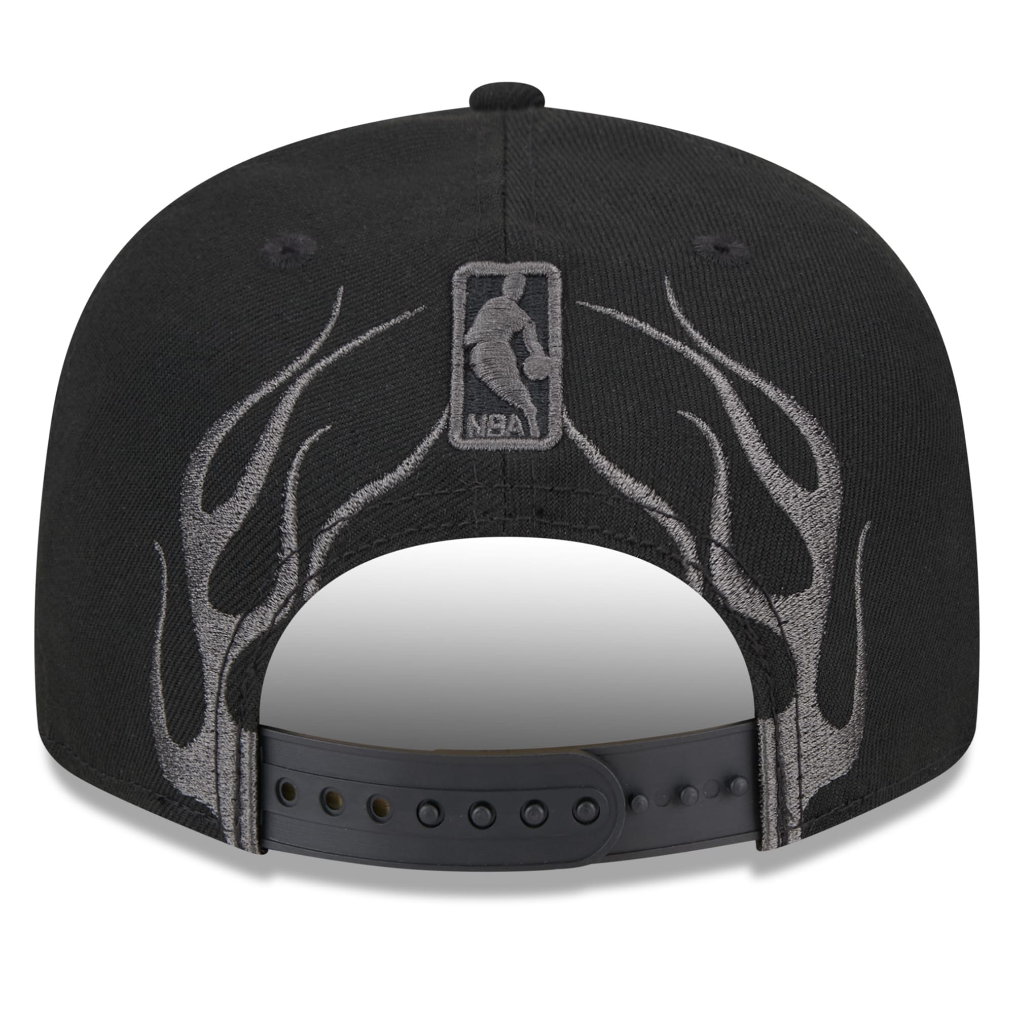 New Era Men Brooklyn Nets Flame Snapback Hat(Black Grey)-Black Gray-OneSize-Nexus Clothing