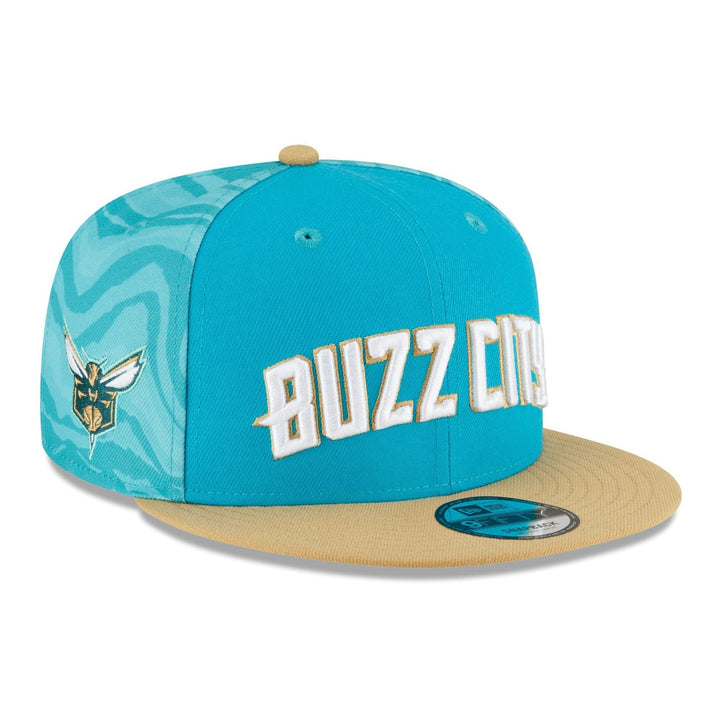 New Era Men Charlotte Hornets 2023 City Edition 9FIFTY Snapback (Blue Gold)-Nexus Clothing