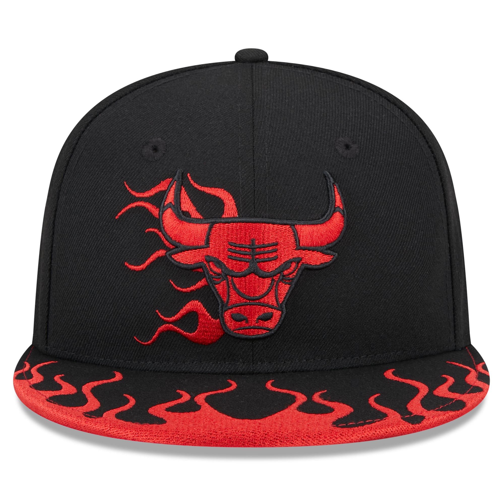 New Era Men Chicago Bulls Snapback (Black Red)-Black Red-OneSize-Nexus Clothing