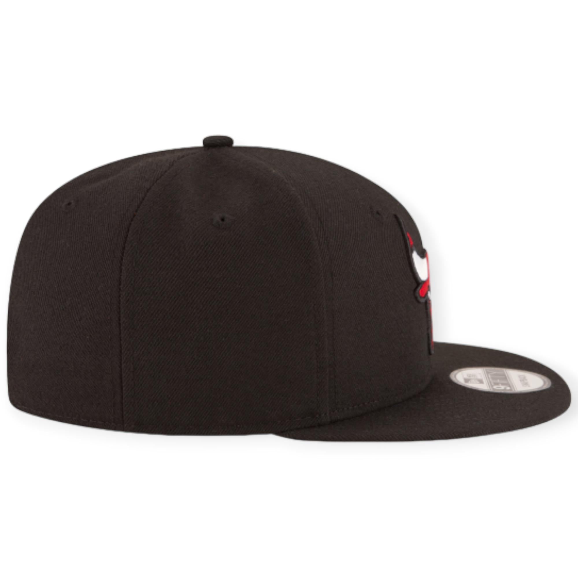 New Era Men Chicago Bulls Snapback Hat (Black)-Black Black-OneSize-Nexus Clothing