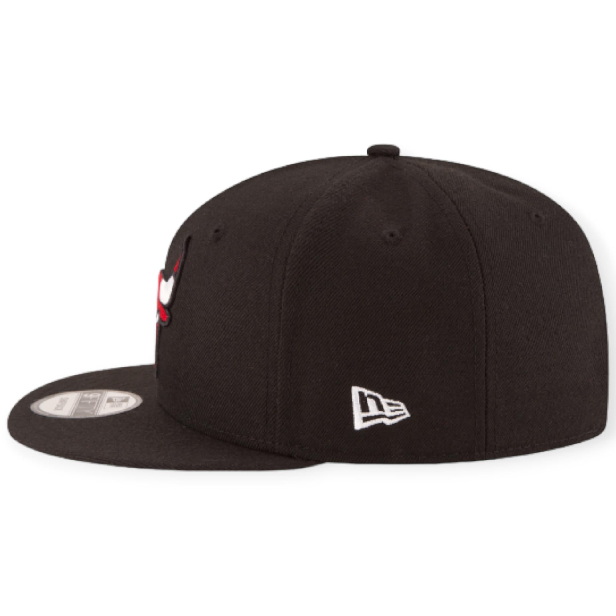 New Era Men Chicago Bulls Snapback Hat (Black)-Black Black-OneSize-Nexus Clothing