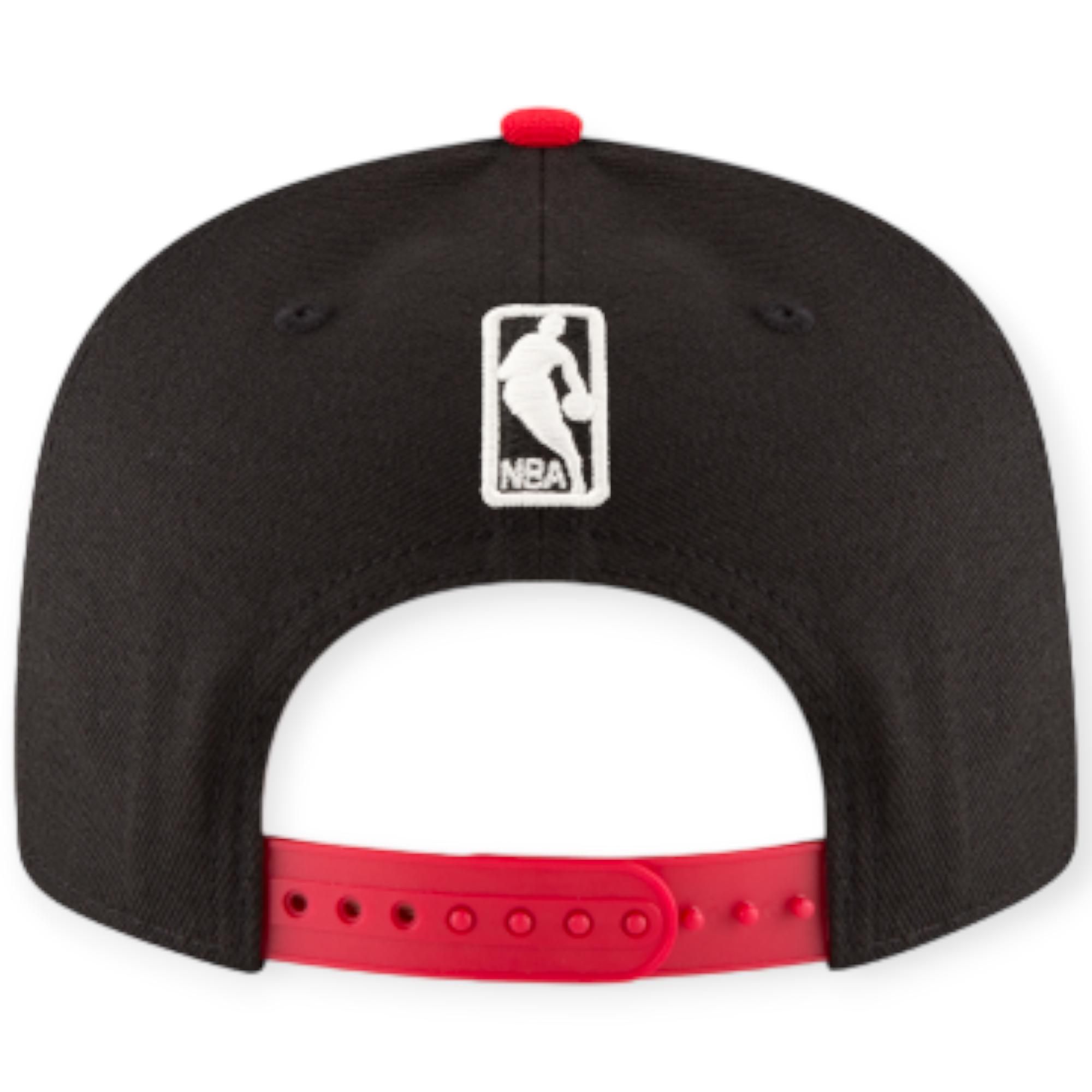 New Era Men Chicago Bulls Snapback Hat (Red Black)-Black Red-OneSize-Nexus Clothing