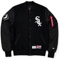 New Era Men Chicago White Sox Alpha Industries MA-1 Wool Varsity Jacket (Black)