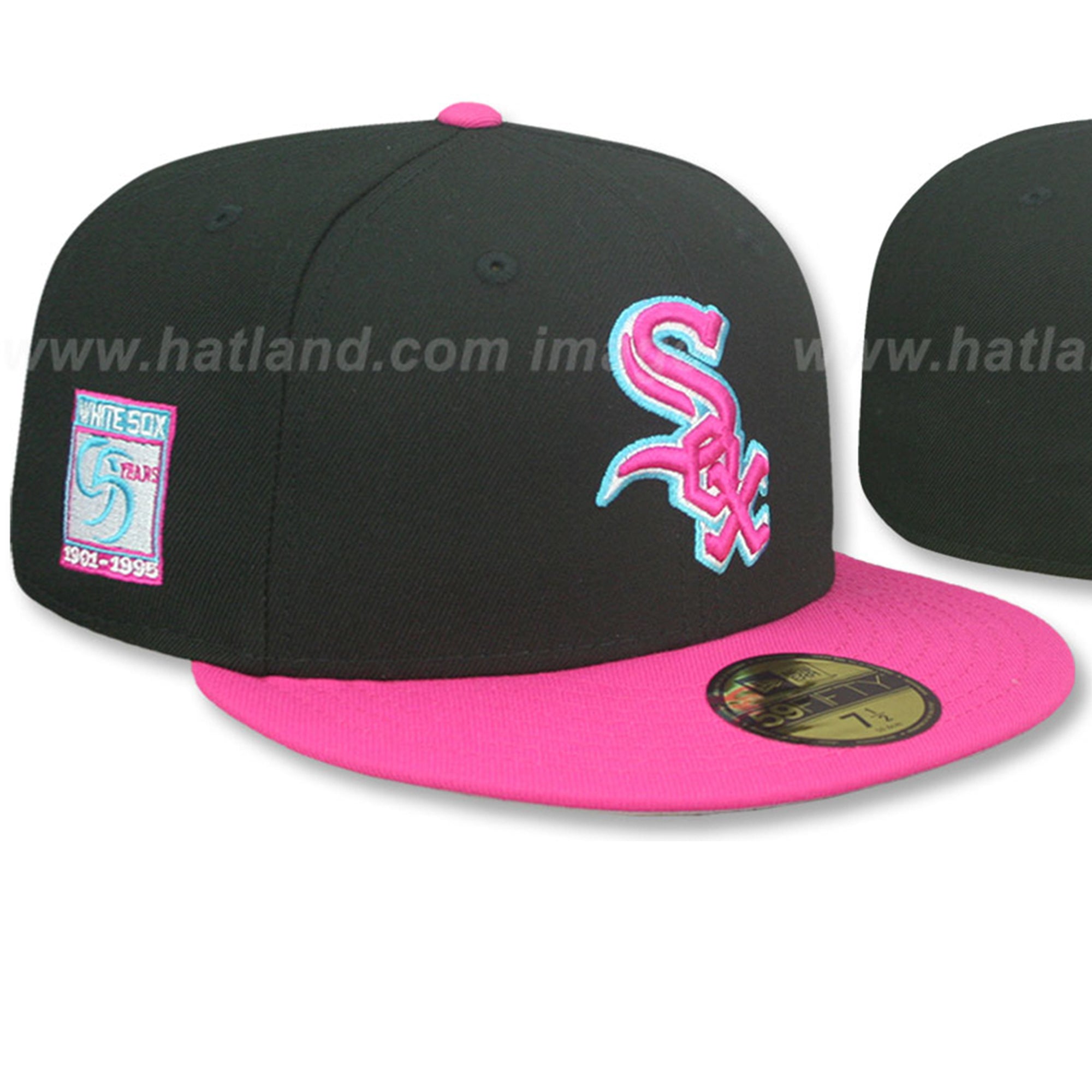 New Era Men Chicago White Sox Fitted Hat (Black Beetroot)-Nexus Clothing