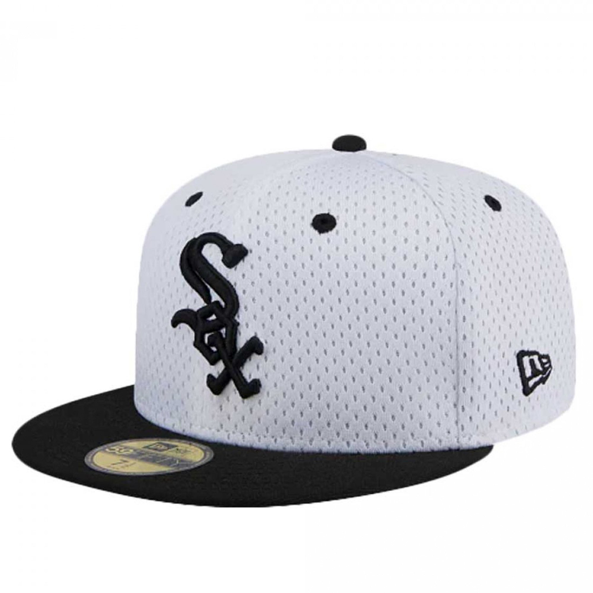 New Era Men Chicago White Sox Fitted Hat (White)-White-7-Nexus Clothing