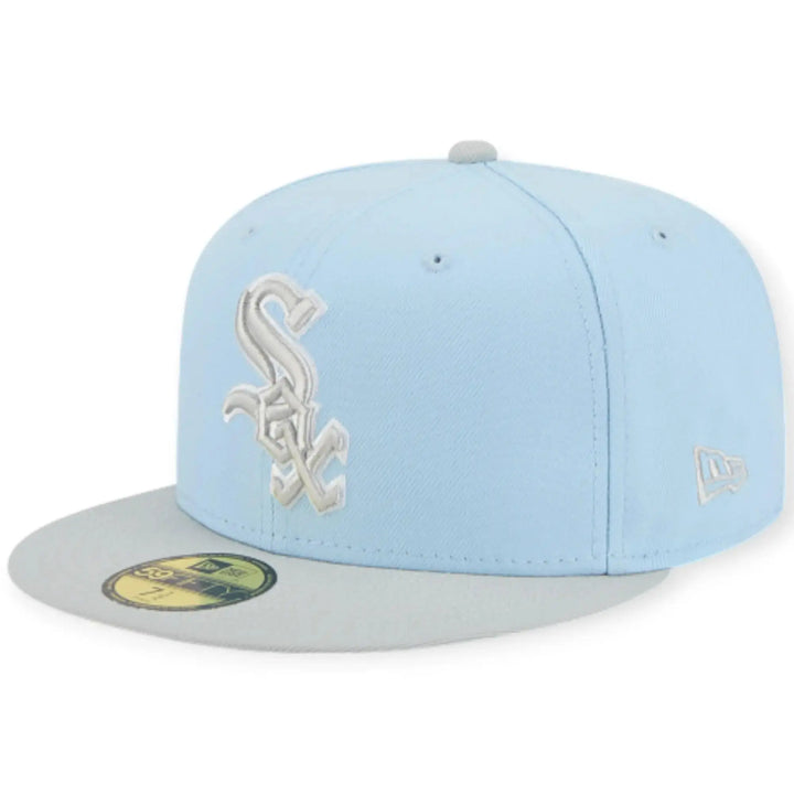 New Era Men Fitted 2 Tone Color Pack Chicago White Sox GLBMSV (Light Blue Grey)-Light Blue Grey-7-Nexus Clothing