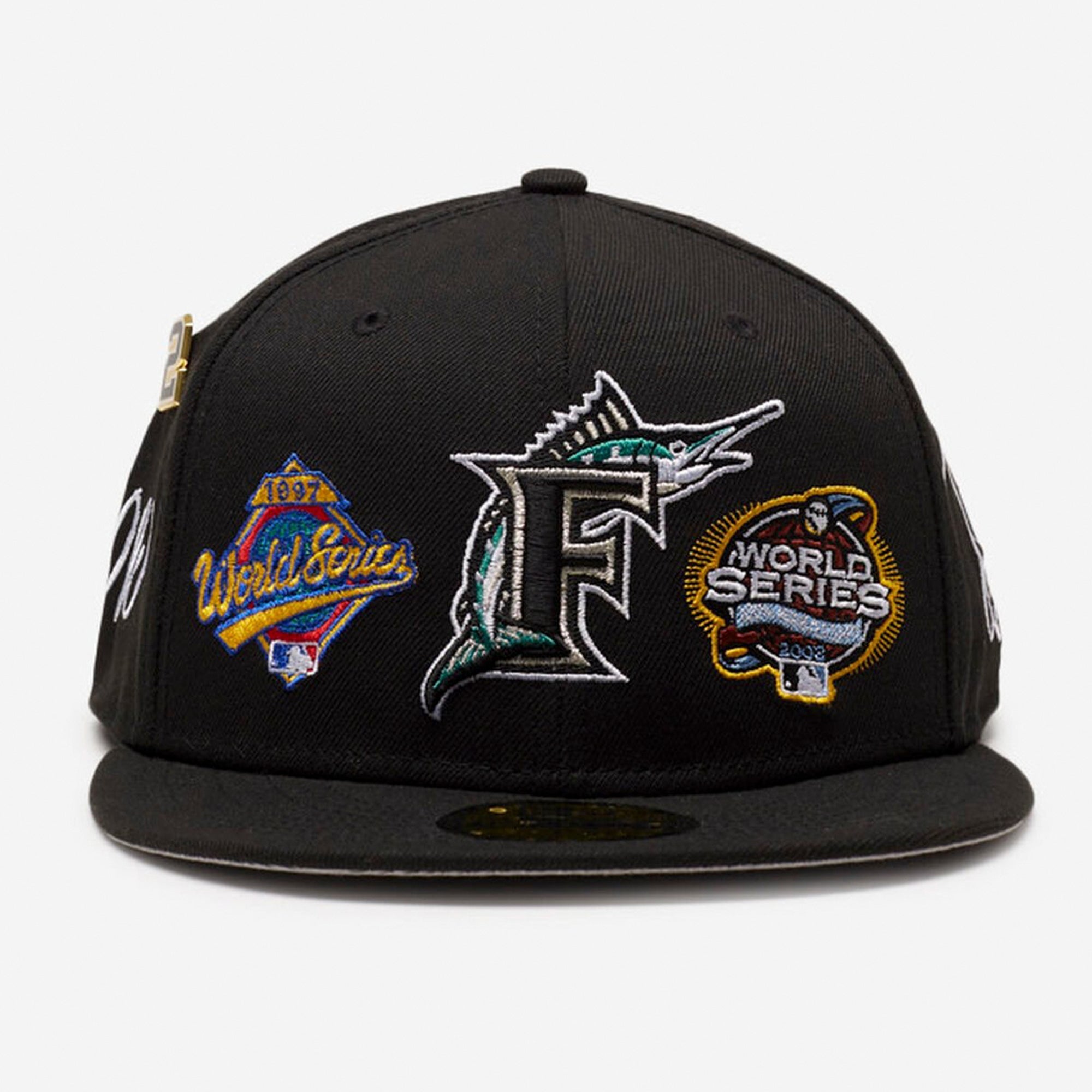 New Era Men Florida Marlins 59Fifty Fitted (Black)-Nexus Clothing