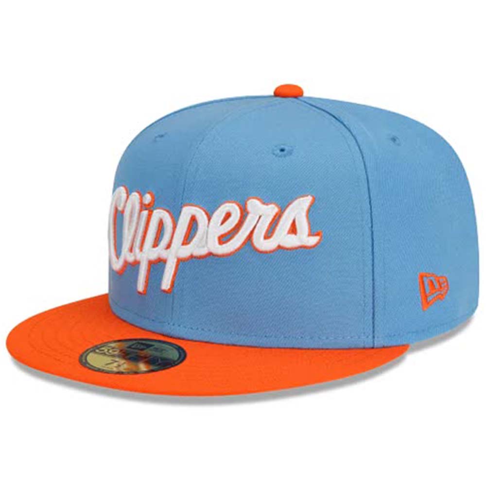 New Era Men Los Angeles Clippers Fitted (Blue Orange)-Blue Orange-7-Nexus Clothing