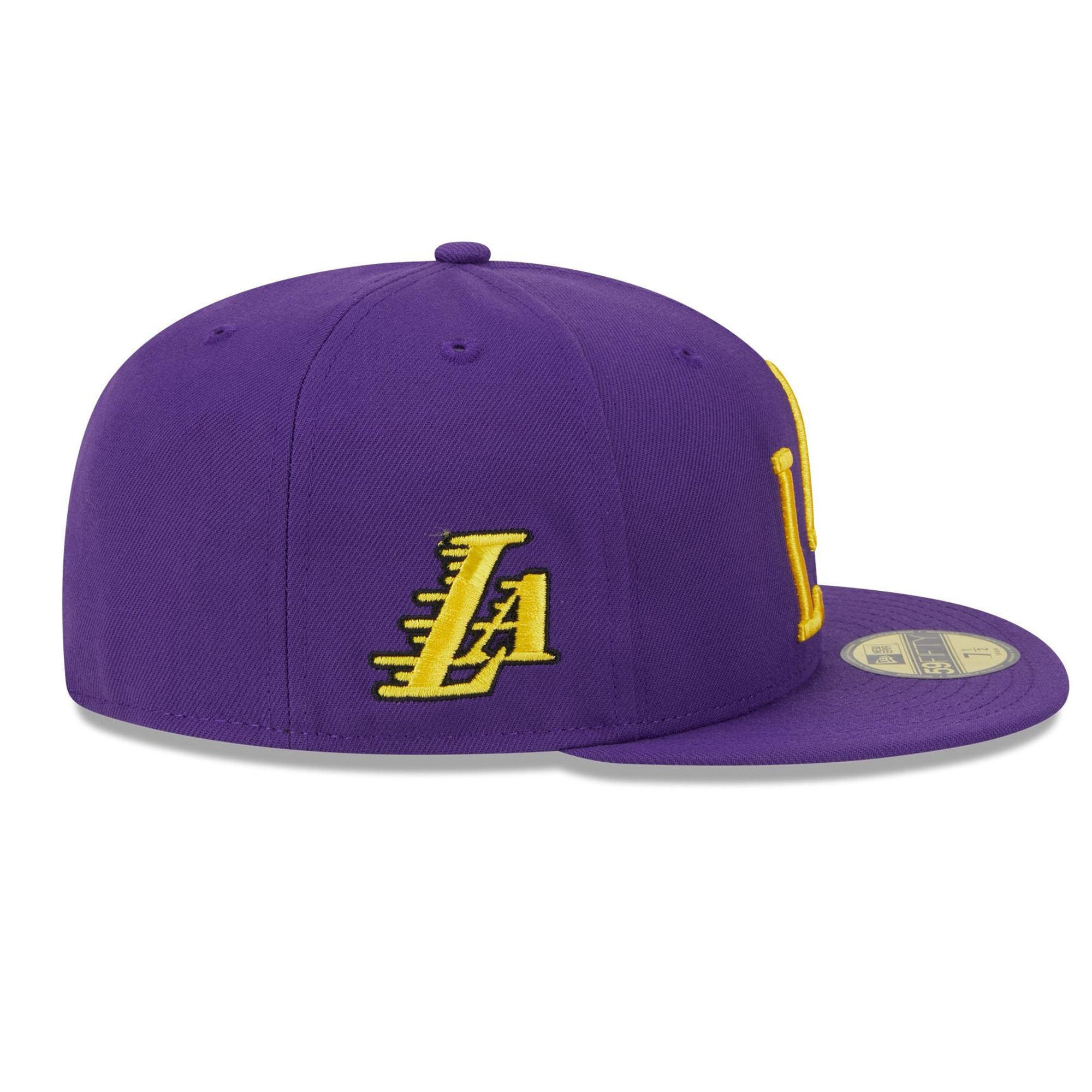 New Era Men Los Angeles Lakers 2023 City Edition 9FIFTY Snapback (Purple)-Purple-OneSize-Nexus Clothing