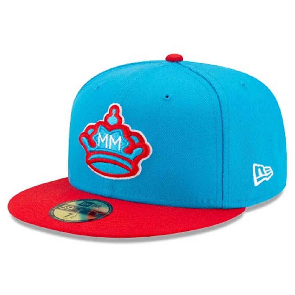 New Era Men Miami Marlins Fitted (Blue Red)