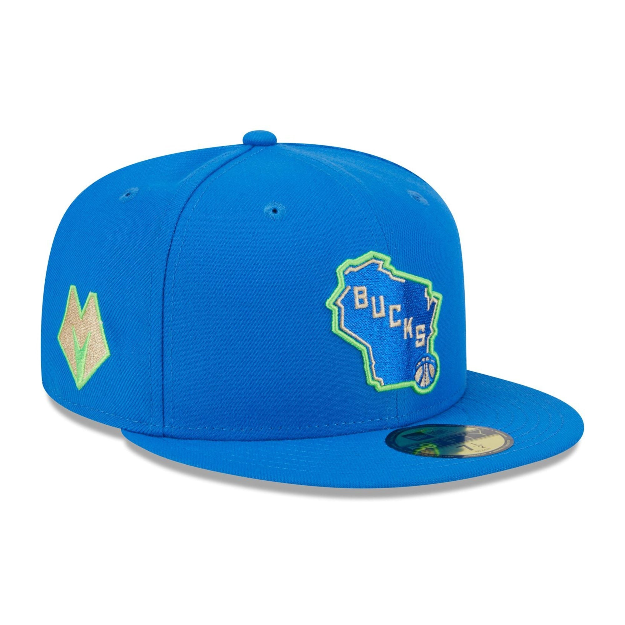 New Era Men Milwaukee Bucks 2023 City Edition 9FIFTY Snapback (Blue)-Blue-OneSize-Nexus Clothing