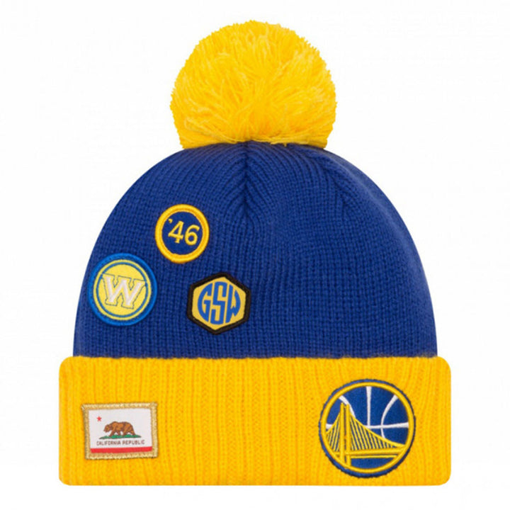 New Era Men NBA 18 Draft Golden State Warriors Beanie (Blue)-Blue-One Size-Nexus Clothing