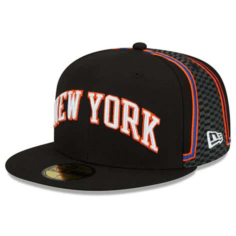 New Era Men New York Knicks Fitted (Black Orange)-Black Orange Gra-7-Nexus Clothing