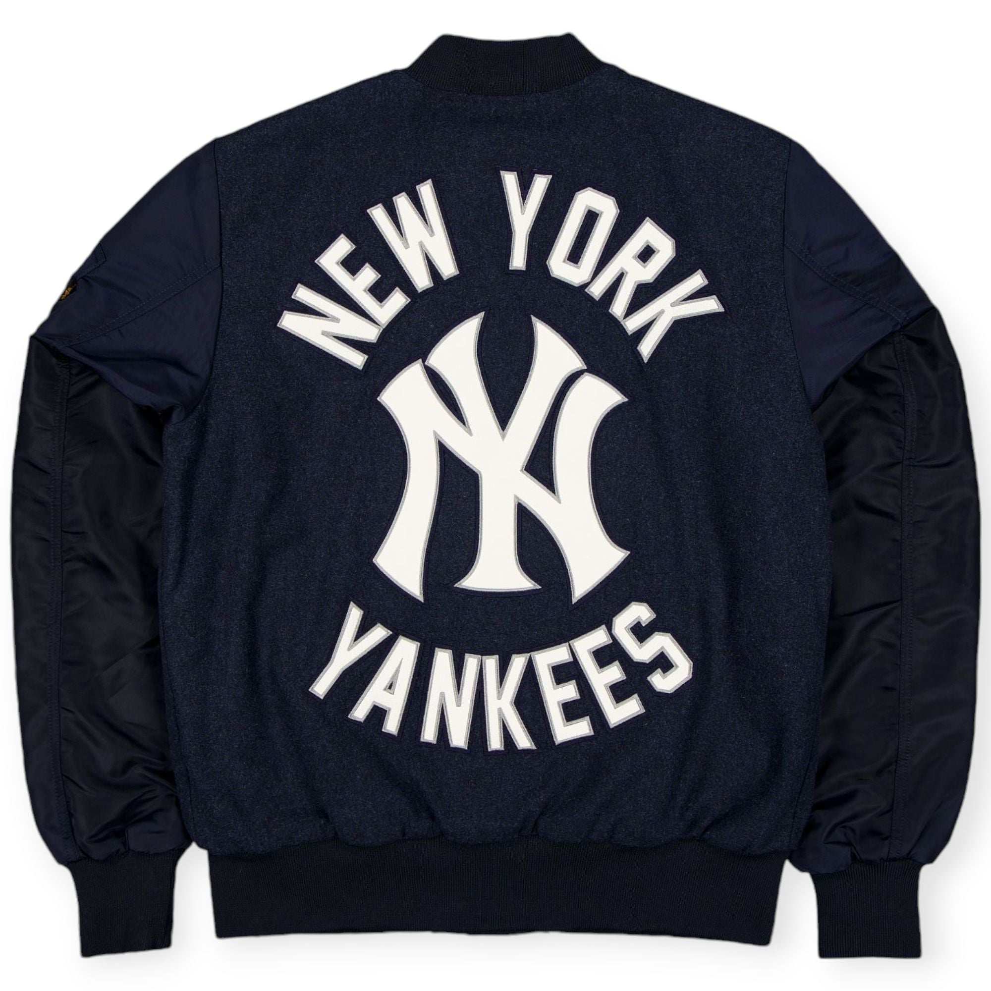 New Era Men New York Yankees Alpha Industries MA-1 Wool Varsity Jacket (Navy)