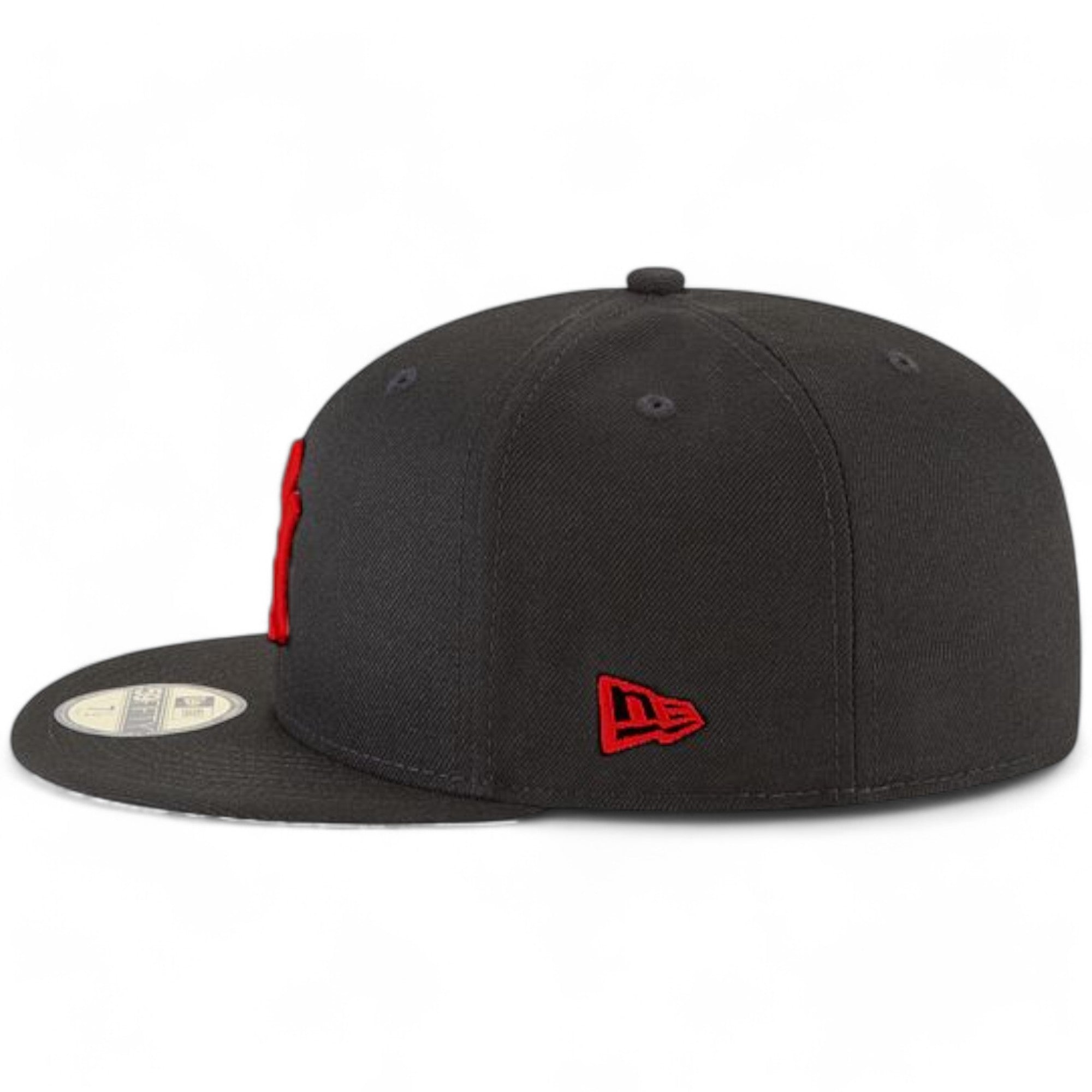 New Era Men New York Yankees Fitted Hat (Black Red)-Nexus Clothing