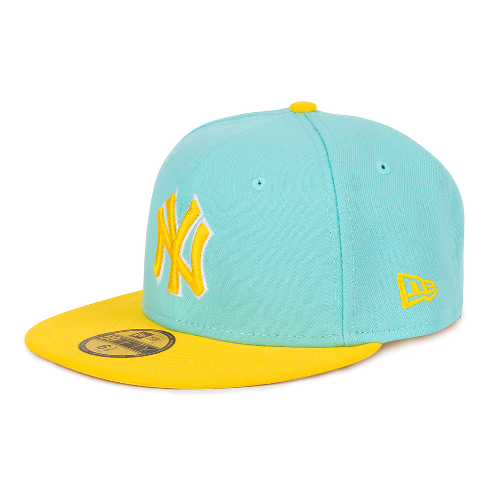 New Era Men New York Yankees Fitted (Mint Yellow)-Mint Yellow-6-Nexus Clothing