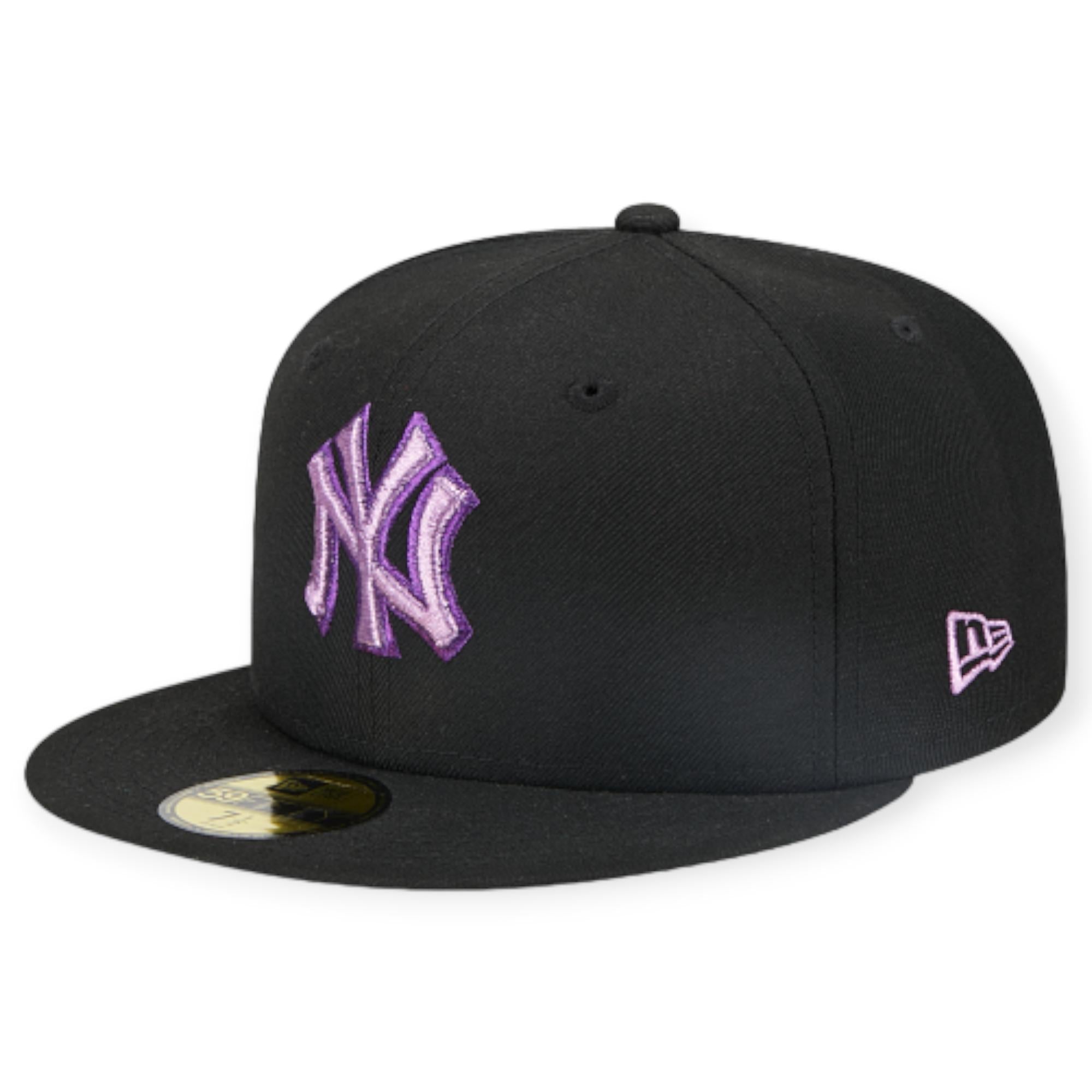 New Era Men New York Yankees Metallic Pop 59FIFTY Fitted (Black)-Black-7-Nexus Clothing