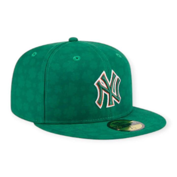 New Era Men New York Yankees St. Patrick’s Day Limited Edition Leaf Pattern Green Fitted Cap-Nexus Clothing