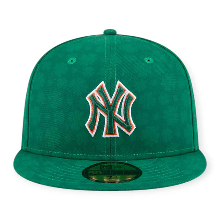 New Era Men New York Yankees St. Patrick’s Day Limited Edition Leaf Pattern Green Fitted Cap-Nexus Clothing