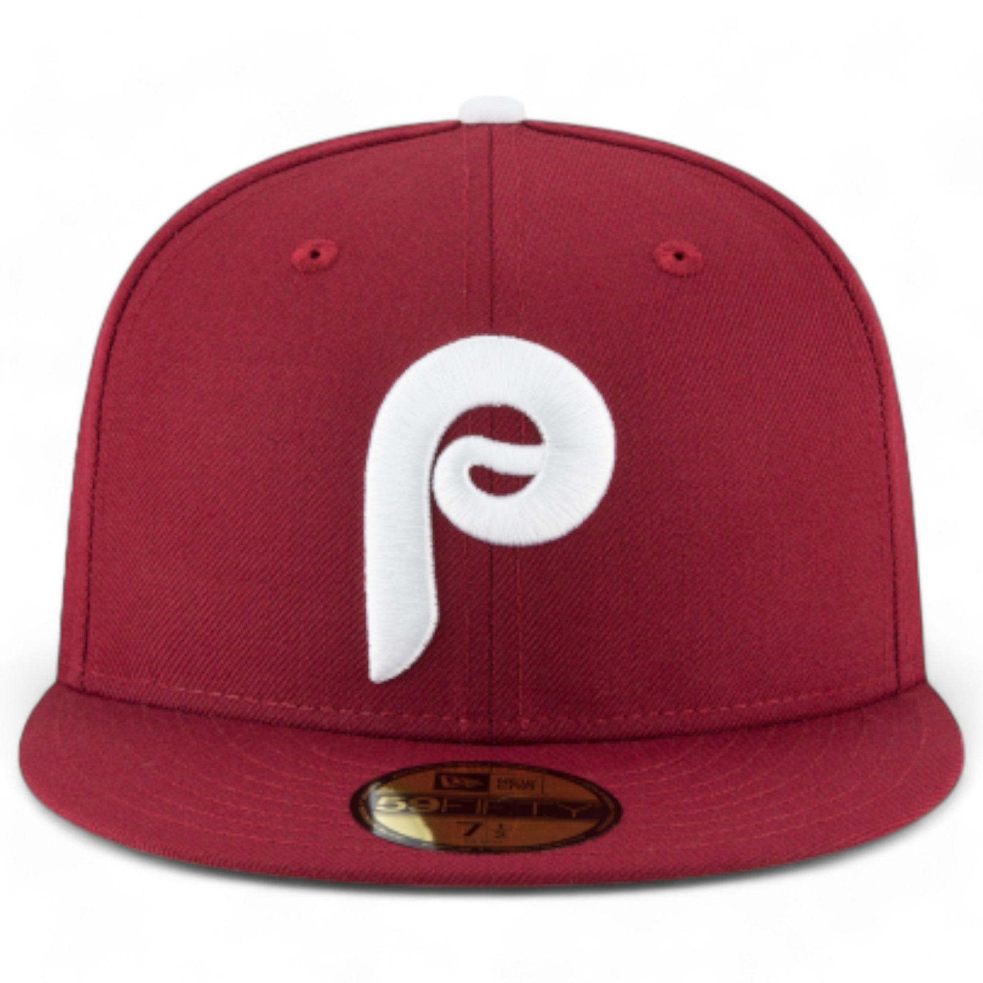 New Era Men Philadelphia Phillies Burgundy 59FIFTY Fitted Hat (Burgundy)-Nexus Clothing