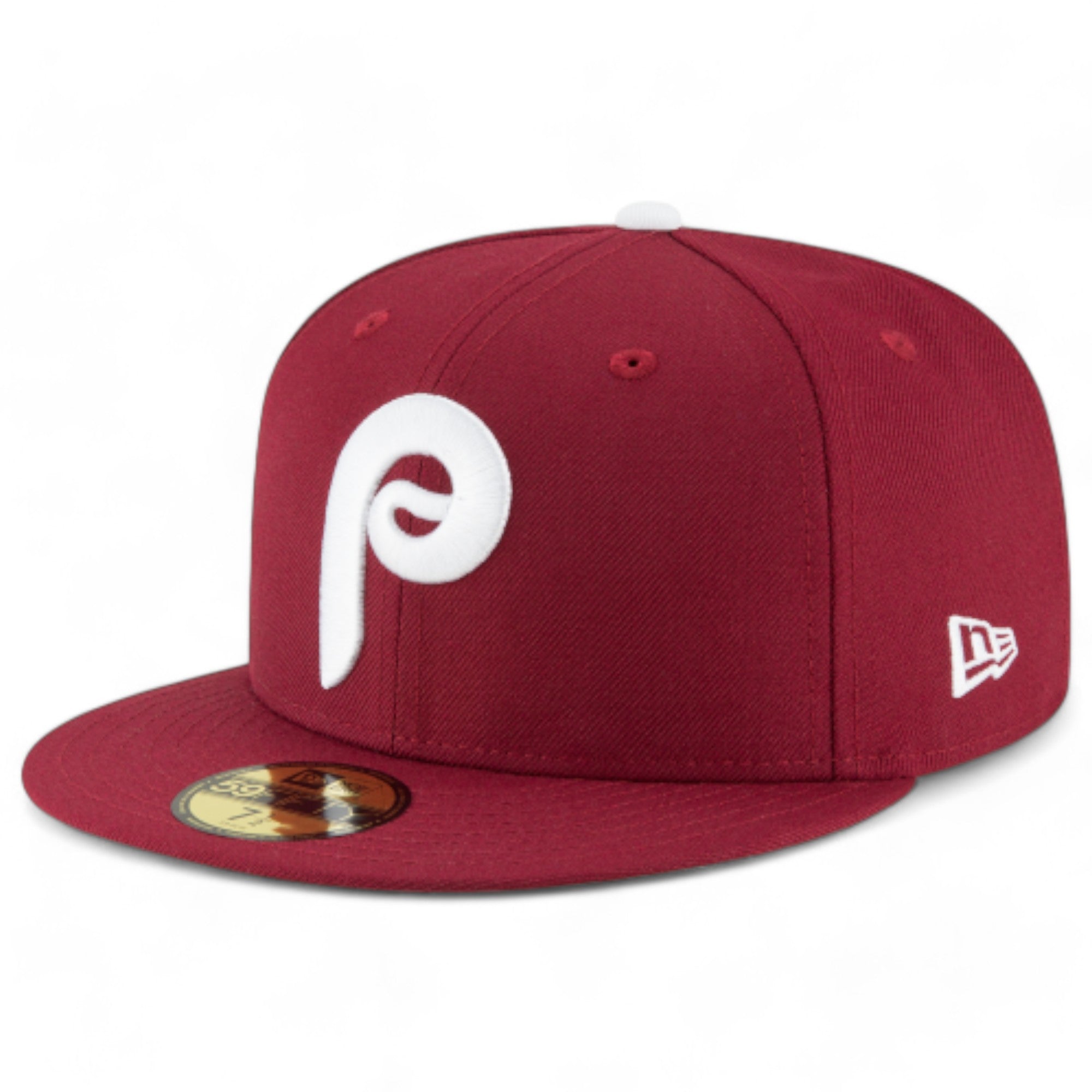 New Era Men Philadelphia Phillies Burgundy 59FIFTY Fitted Hat (Burgundy)-Burgundy-6-Nexus Clothing