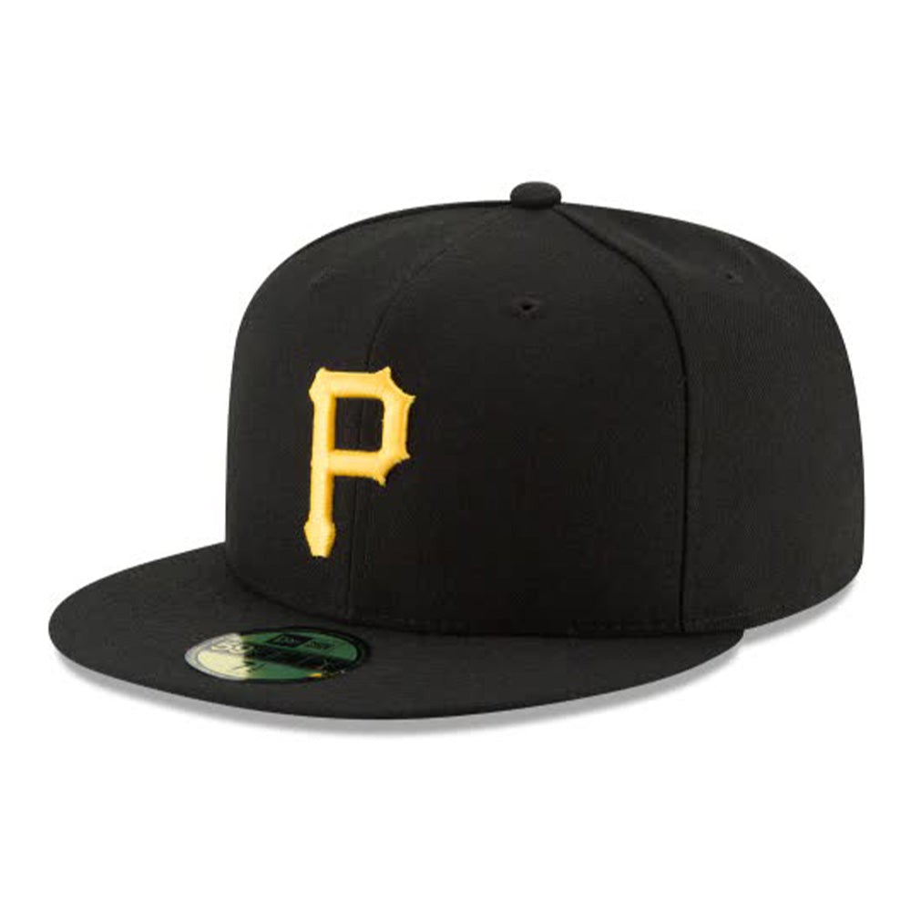 New Era Men Pittsburgh Pirates Game Basic 5960 Fitted Hat-Black Yellow-6-Nexus Clothing