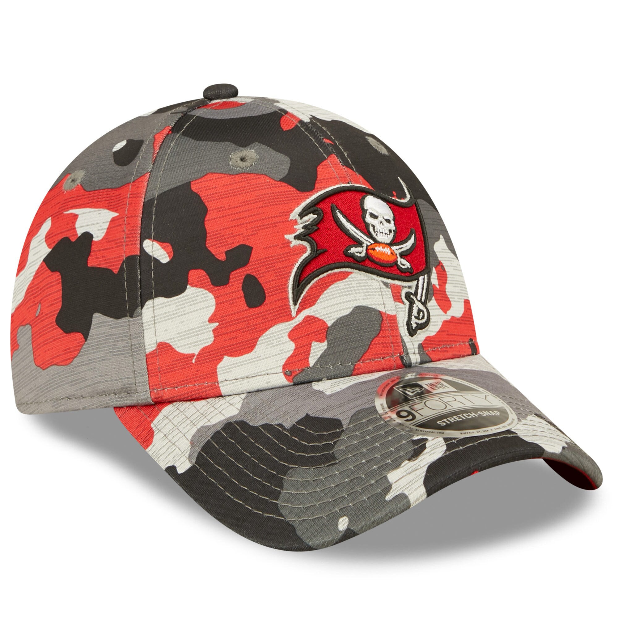 New Era Men Tampa Bay Buccaneers NFL Training 9forty Snapback (Red Camo)-Red Camo-OneSize-Nexus Clothing