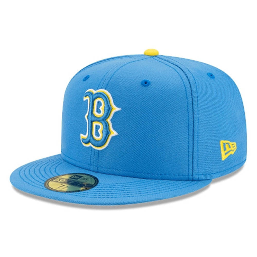 New Era Men's Boston Red Sox City Connect 59FIFTY Fitted (Blue)-Blue Yellow-7-Nexus Clothing