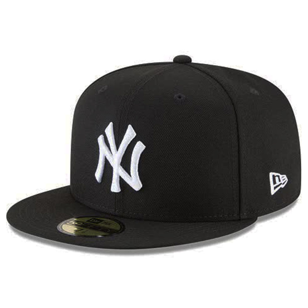 New Era New York Yankees Black White Basic 59FIFTY Fitted-Black Wht-6 7/8-Nexus Clothing