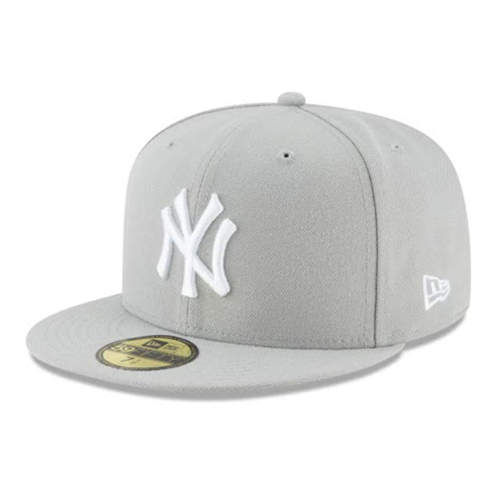 New Era New York Yankees Grey White Basic 59FIFTY Fitted-Gray-6 7/8-Nexus Clothing