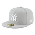 New Era New York Yankees Grey White Basic 59FIFTY Fitted
