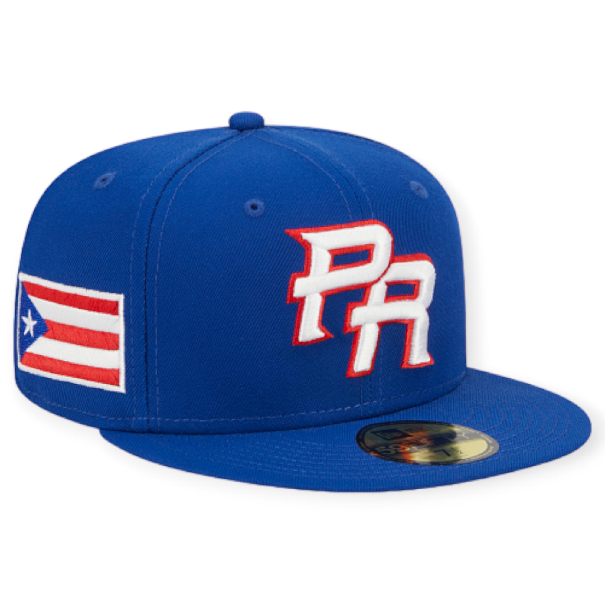 New Era Puerto Rico Men World Baseball Classic 5950 Fitted Hat (Blue)-Nexus Clothing