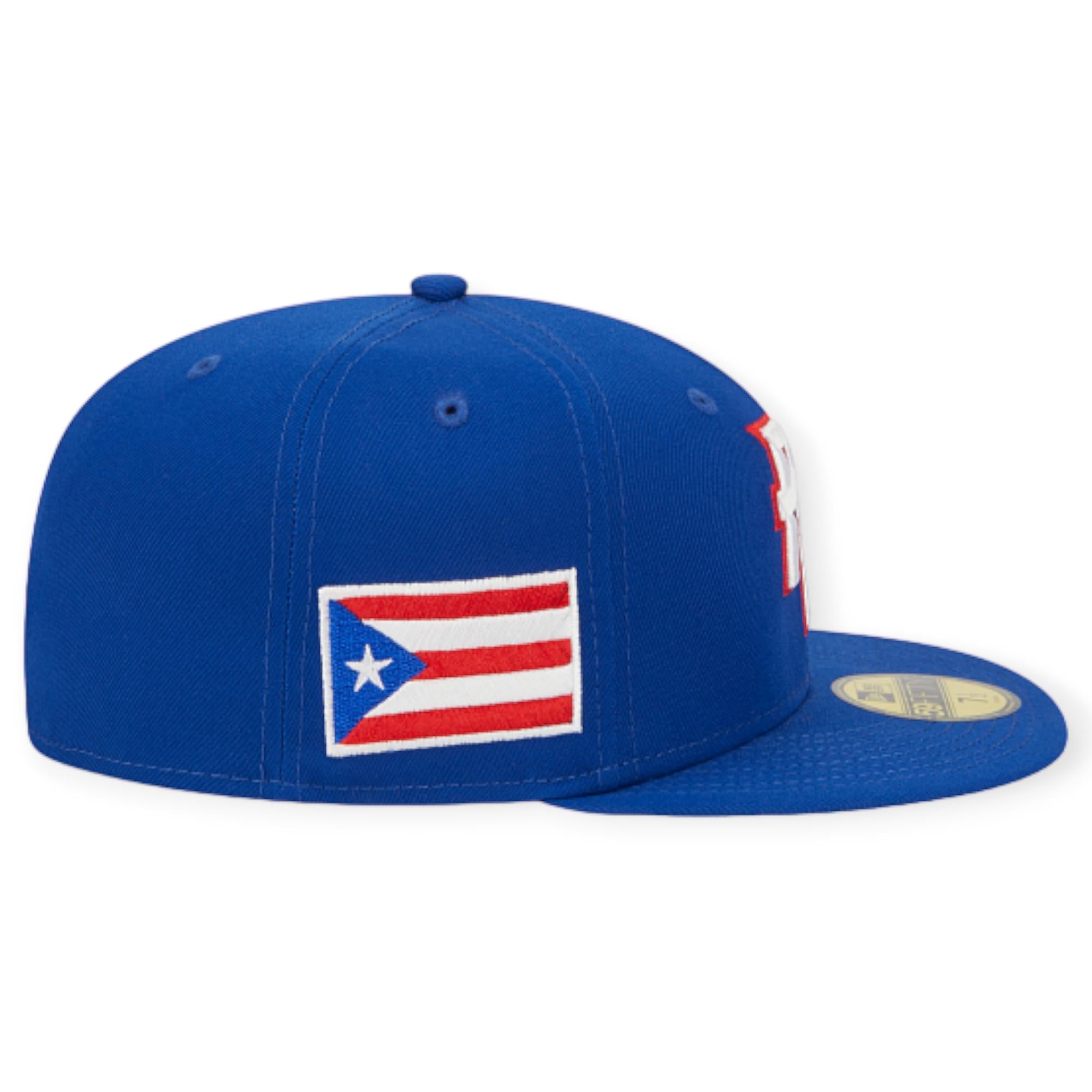 New Era Puerto Rico Men World Baseball Classic 5950 Fitted Hat (Blue)-Nexus Clothing