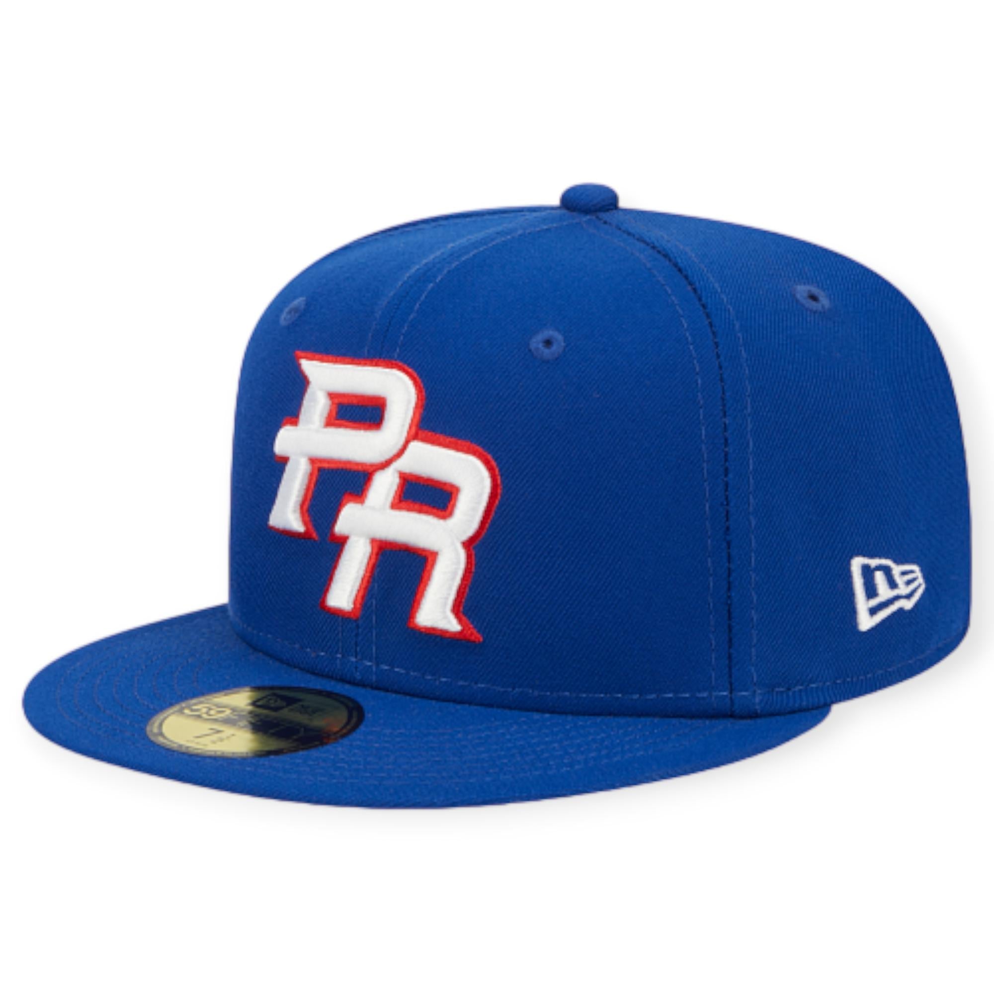 New Era Puerto Rico Men World Baseball Classic 5950 Fitted Hat (Blue)-Blue-7 1/4-Nexus Clothing