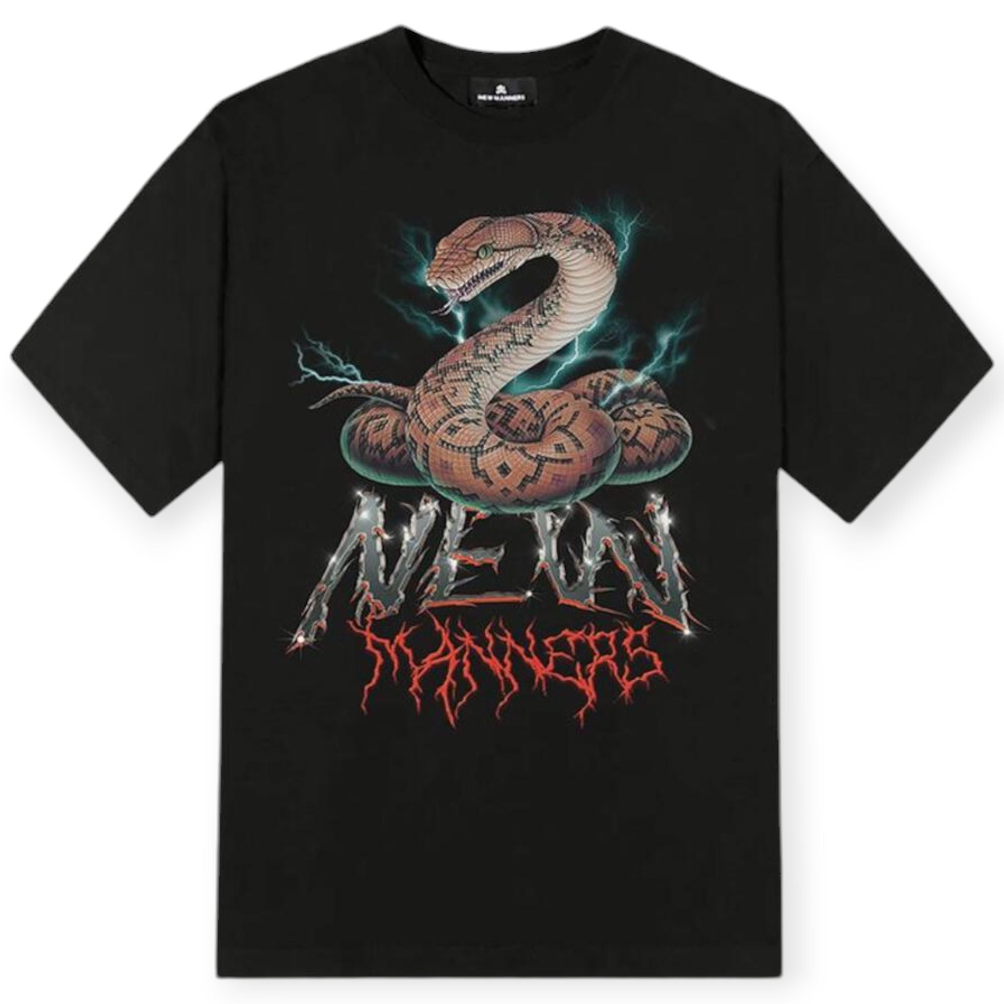 New Manners Men Cold Blood Graphic Tee(Black)-Black-X-Small-Nexus Clothing