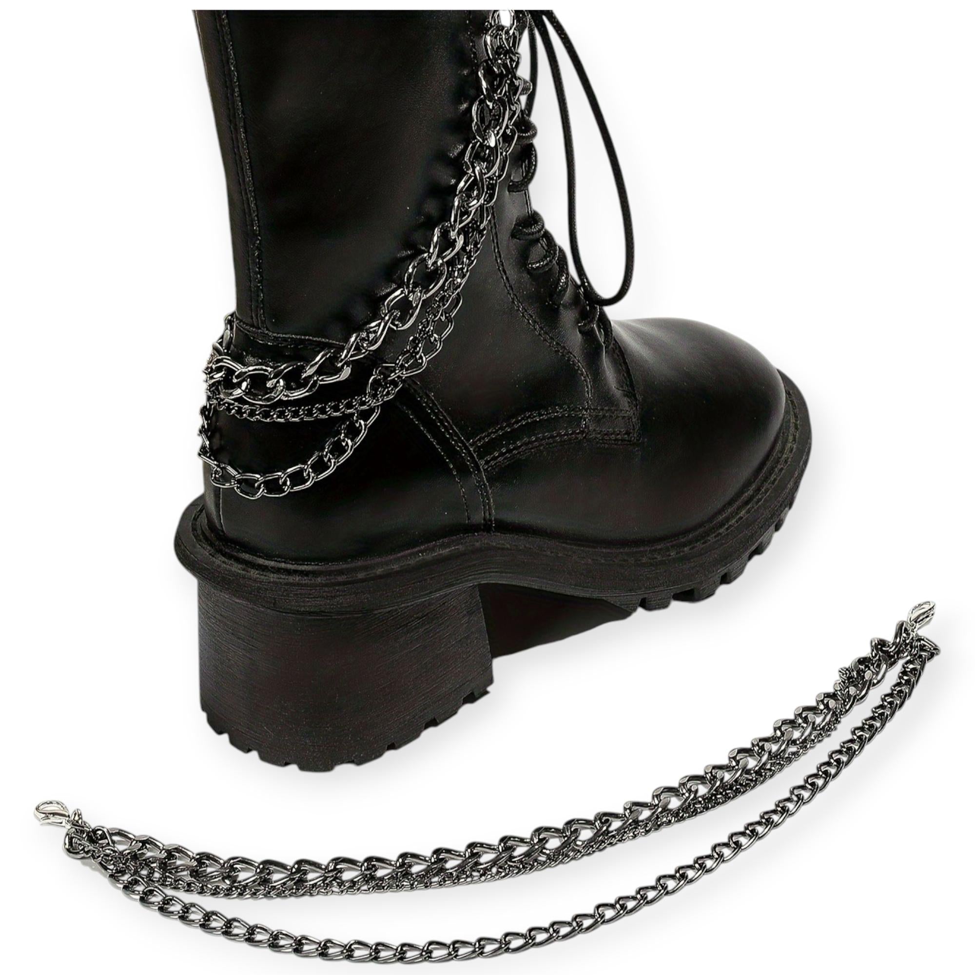 Nexus Clothing Boot Chain Men 2 Piece Aluminum 3 Layers (Black Metal)