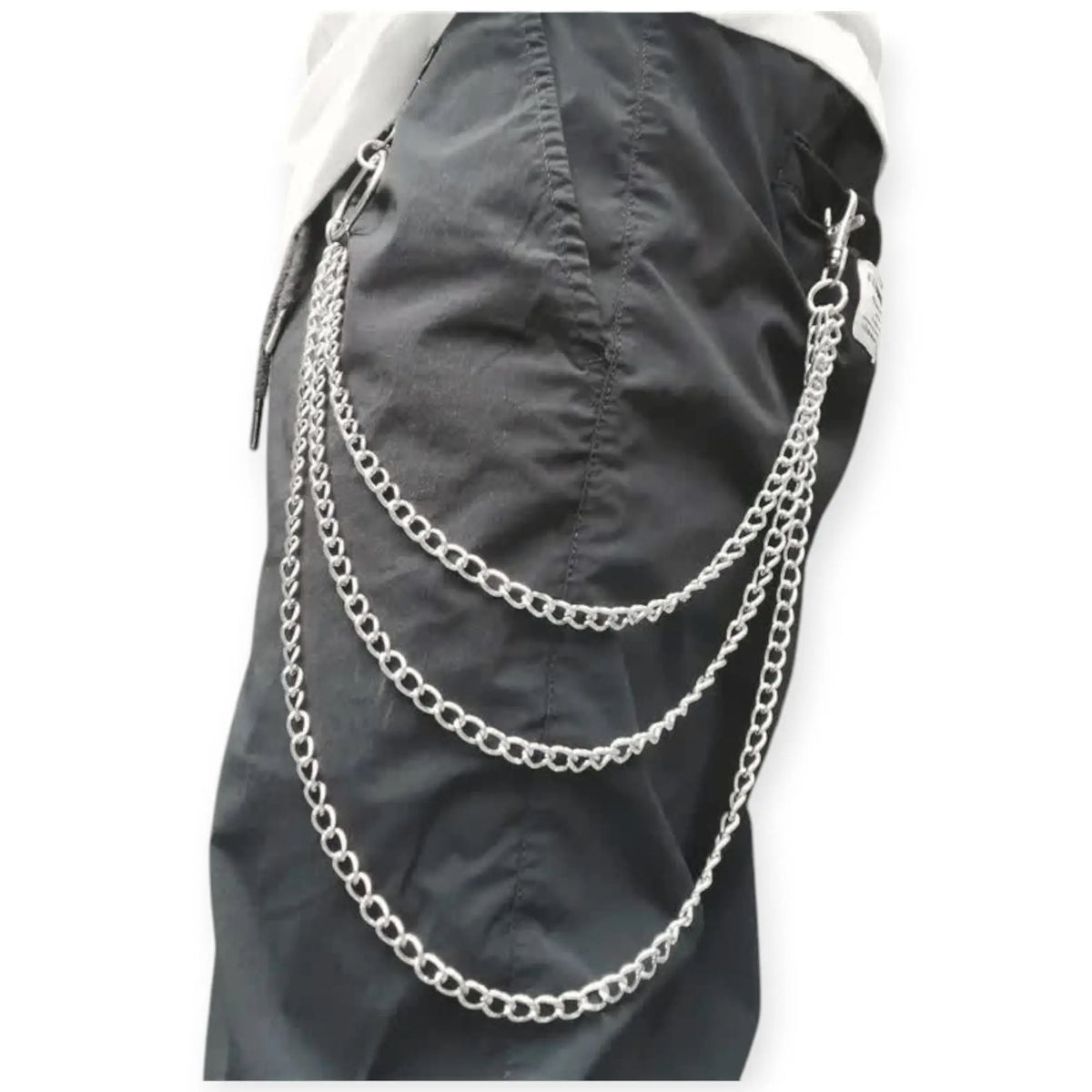 Silver metal links chain hip belt with brown spotted plastic links Silver Link Belt - Etsy main image 3