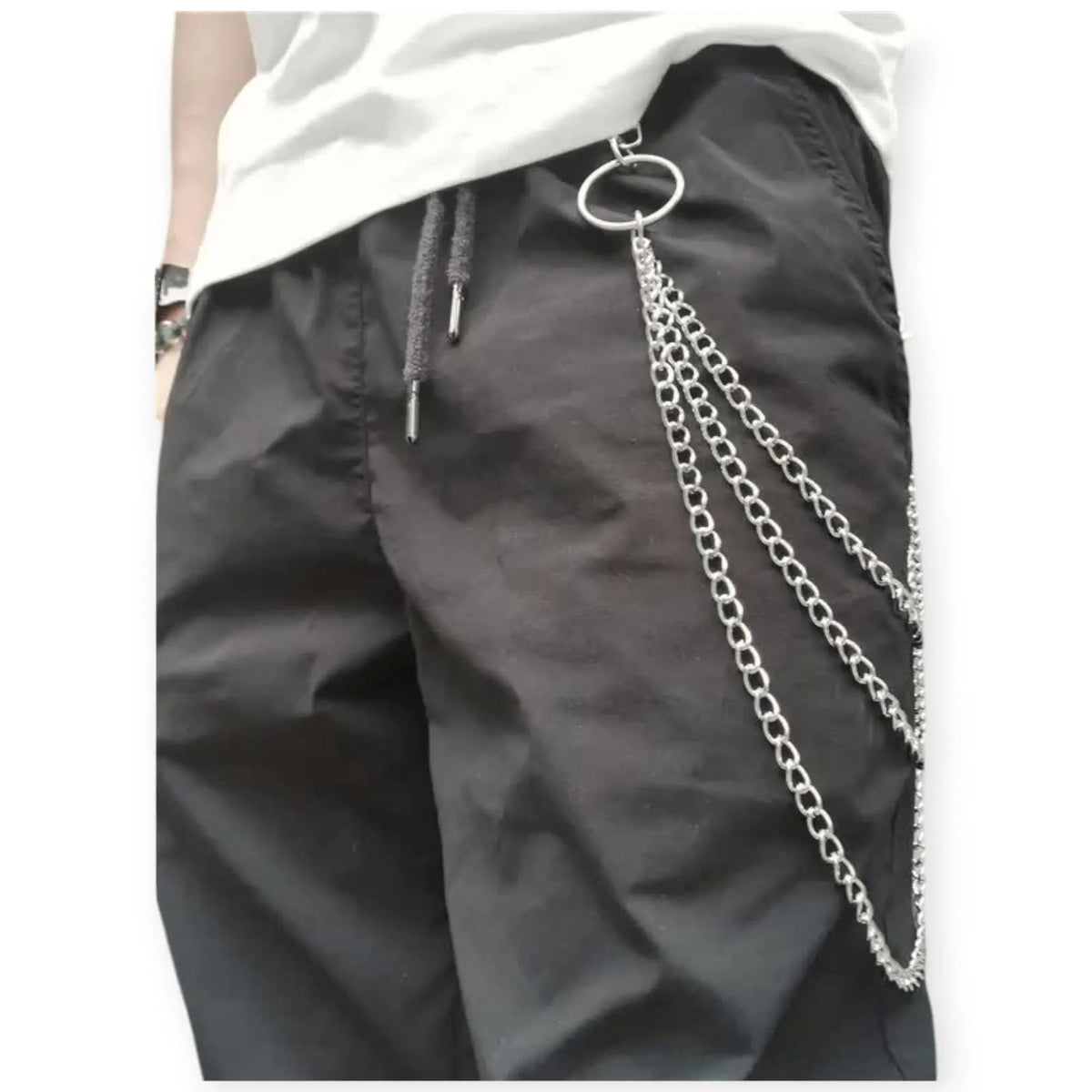 Nexus Clothing Waist Chain Belt Men 3 Piece Hip-Hop Metal 
