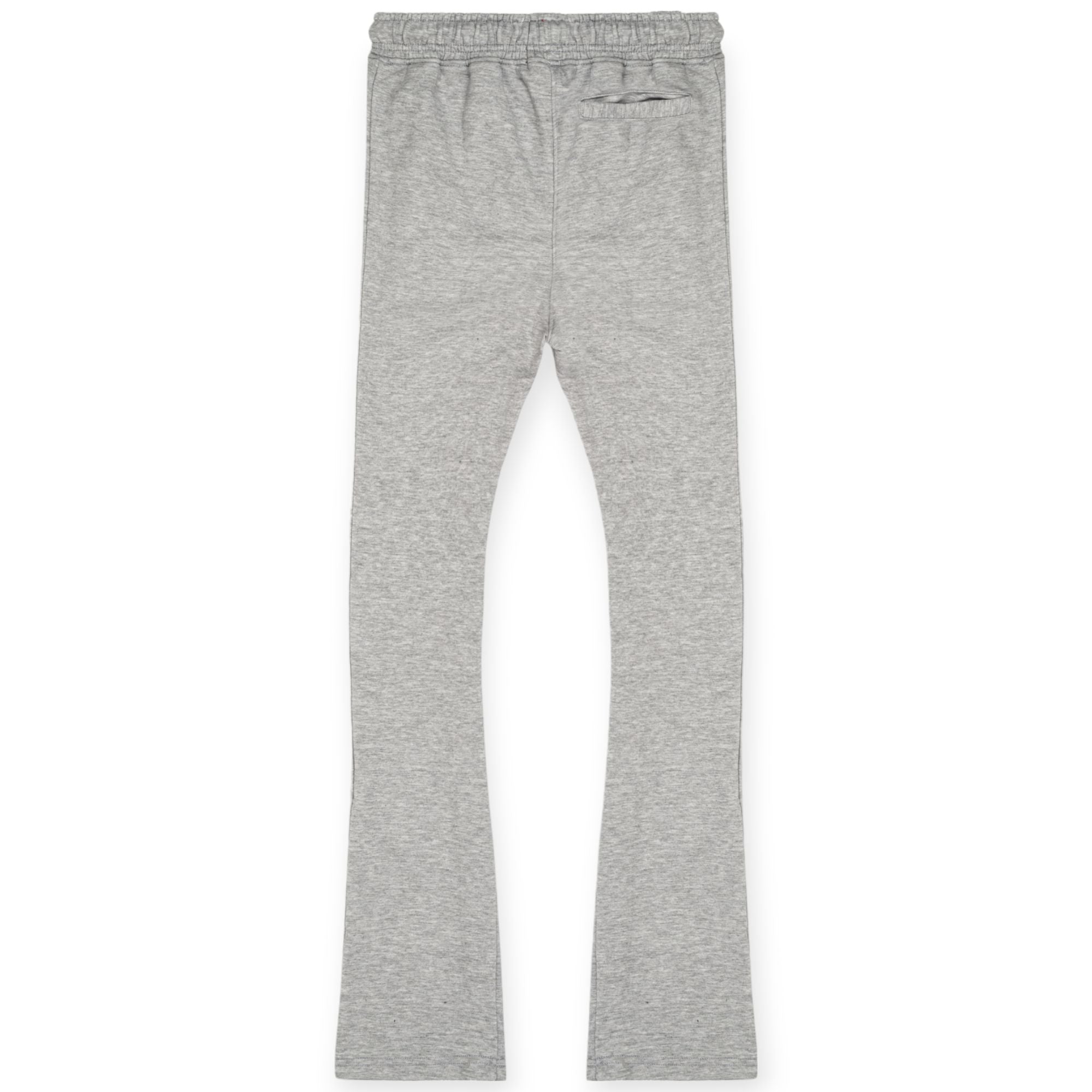 Nexus Clothing Men Basic Flare Stacked Sweatpants French Terry Joggers (Heather Grey)-Nexus Clothing